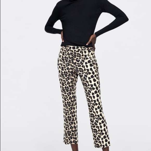 NWT Zara leopard animal print pants - Picture 12 of 13